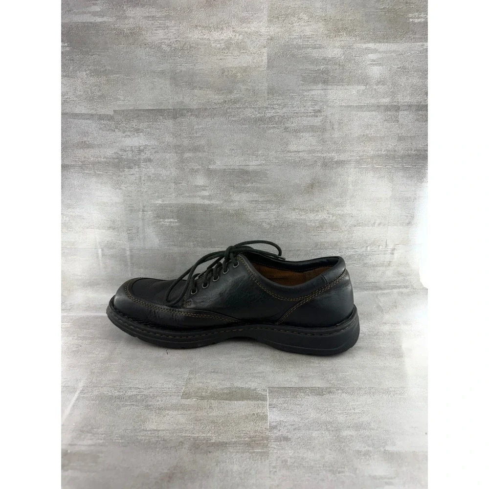 Born Men Black Leather Moc Toe Oxford Lace Up Shoes Sz 11.5 US 45.5 EU